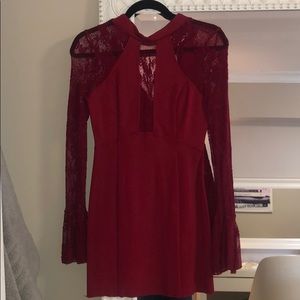 FREE PEOPLE Lace Dress with tie back Size XS